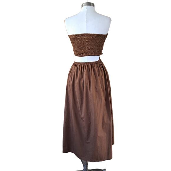 Faithfull the Brand Brown Midi Dress - Picture 5 of 13